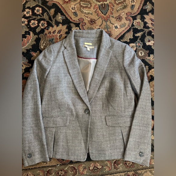 Talbots Jackets & Blazers - Talbots woven in Italy luxury collection Charcoal wool Textured blazer Jacket